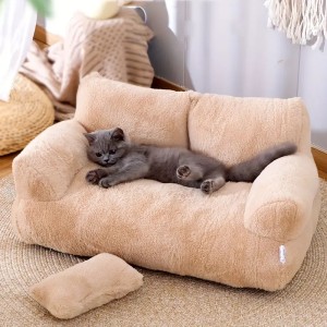 Cozy Fluffy Pet Couch Bed